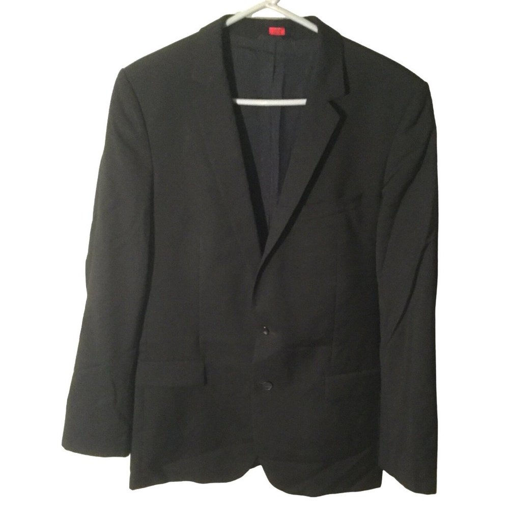 Hugo Boss Men's 2 Button Closure Black Blazer Suite Jacket Super 120 21" Chest